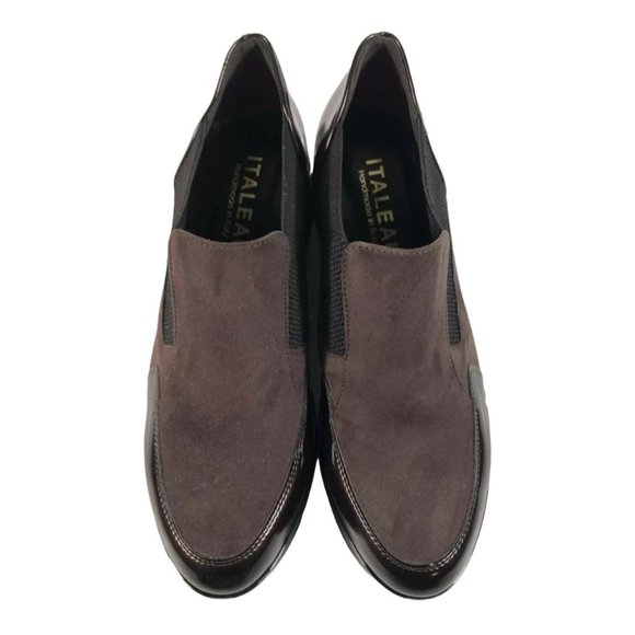 Italeau Italy Women's Brown Leather Platform Shoes Size EU37/US 6.5 *No Box* - Picture 2 of 9